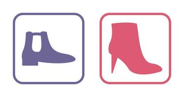 Men Boots and high heels Icon vector