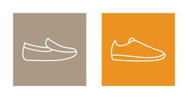 Mens Loafers and Casual Shoes Icon vector