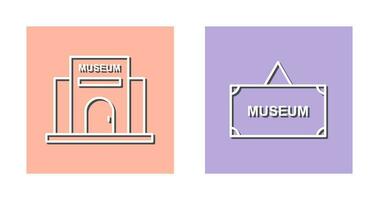 Museum Building and Museum Icon vector