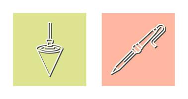 Plumb Bob and Soldering Icon vector