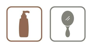 Cosmetic Product and Mirror Icon vector