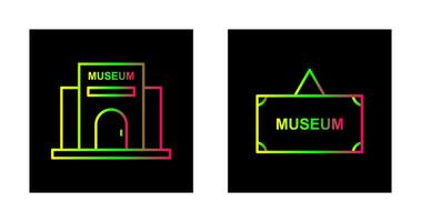 Museum Building and Museum Icon vector