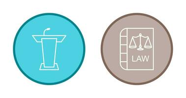 Podium and Law Icon vector