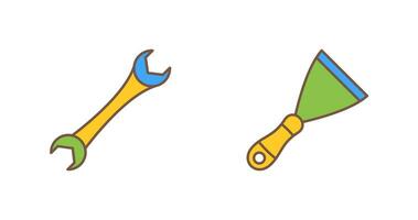 Spanner and Spatula Icon vector