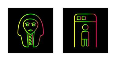 Egyptian Face and Security Icon vector