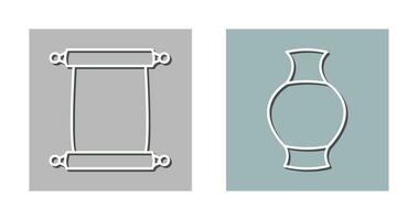 Scroll of Paper and Antique Icon vector