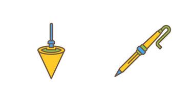 Plumb Bob and Soldering Icon vector