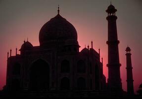 taj mahal, rosado amanecer foto