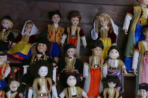 Dolls wearing traditional costumes photo