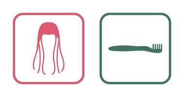 Toothbrush and Hair Icon vector