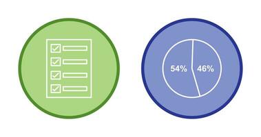 Filling Ballot Paper and diagram Icon vector