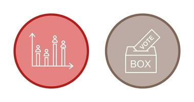 Giing Vote and Candidate and Graph Icon vector