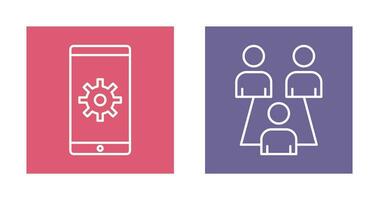 Network Settings and Connected Users Icon vector