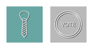 Corbata y votar enlace icono vector