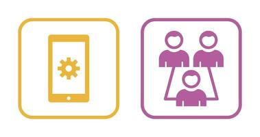 Network Settings and Connected Users Icon vector