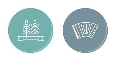 Accordion a d Wheat Icon vector