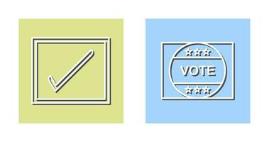 Checkbox and Vote Sticker Icon vector