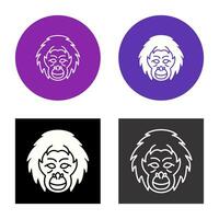 Orangutan Vector Icon