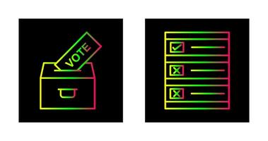 Casting Vote and Ballot Paper Icon vector