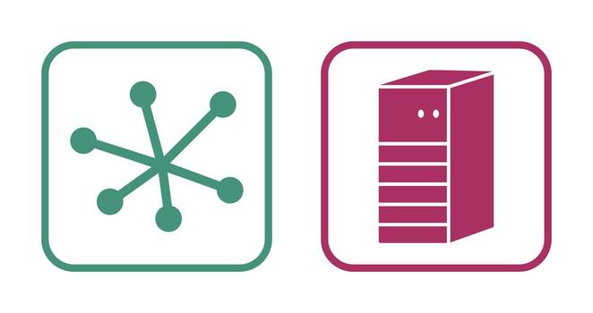 Internet and Server Network Icon vector