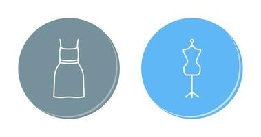 Cocktail Dress and Dress Holder Icon vector