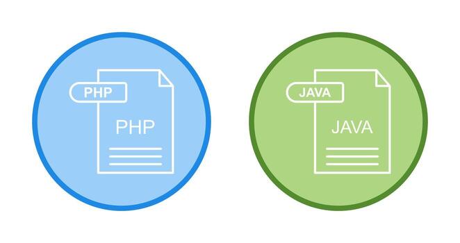 PHP and Java Icon vector