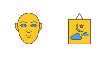 Human face and Hanging Icon vector