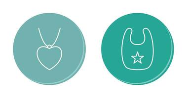 Locket and Bib Icon vector