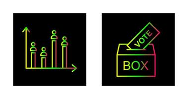 Giing Vote and Candidate and Graph Icon vector