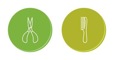 Scissor and Comb Icon vector