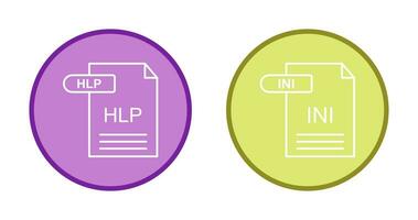 HLP and INI Icon vector