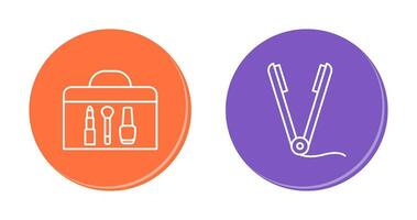 Cosmetics and Straightener Icon vector