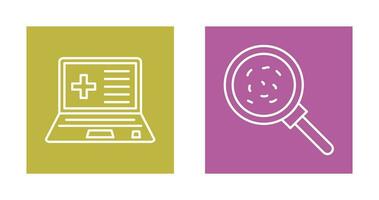 Laptop and Analytics Icon vector