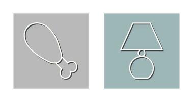 Leg and Lamp Icon vector