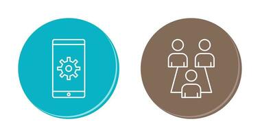 Network Settings and Connected Users Icon vector