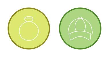 Ring and P Cap Icon vector
