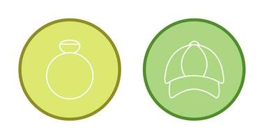 Ring and P Cap Icon vector