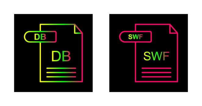 db y swf icono vector