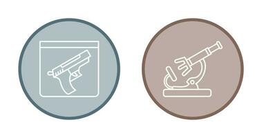 Evidence and Microscope Icon vector