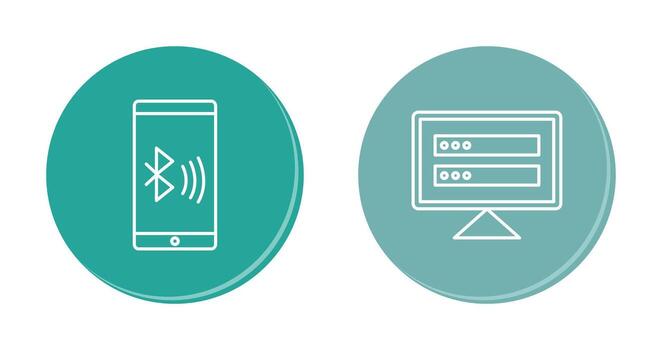 Connected Device and Corrupted data Icon vector