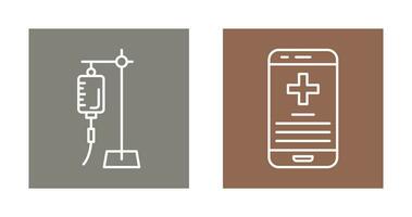 Saline and Smartphone Icon vector
