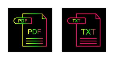 PDF and TXT Icon vector