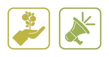 Growth and Megaphone Icon vector