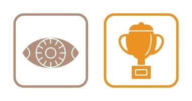 Vision and trophy Icon vector