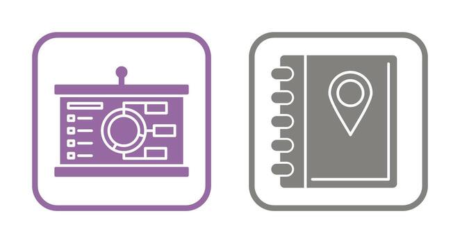 Presentation and Address Icon vector