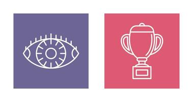 Vision and trophy Icon vector