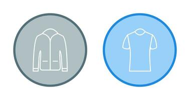 Mens Jacket and Polo Shirt Icon vector