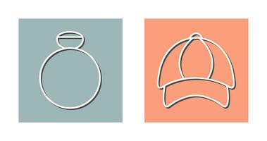 Ring and P Cap Icon vector