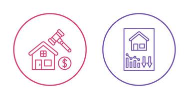 Auction and Real Estate Icon vector