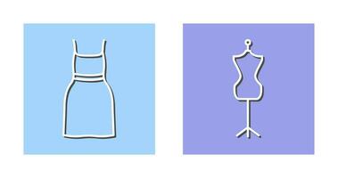 Cocktail Dress and Dress Holder Icon vector